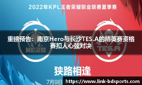 重磅预告：南京Hero与长沙TES.A的精英赛资格赛扣人心弦对决